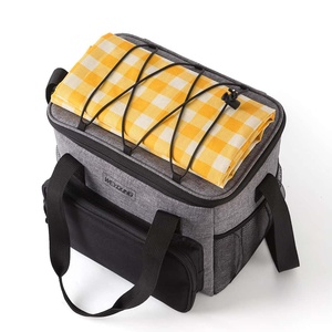 Neoprene Insulated Cooler Bag Portable Picnic Backpack Blue with Mesh Side Pocket All Seasons Use - Product Image 5