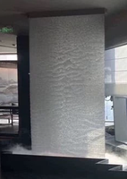 Rideau d'eau en maille de fil d'acier inoxydable tissé sur mesure, cascade murale, découpe personnalisée pour écran intérieur