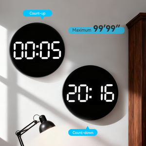 Reloj de Pared Digital LED Inteligente, Multifuncional, con Pantalla de Temperatura y Humedad, Calendario Silencioso, Decoración para el Hogar, para Sala de Estar - Product Image 3