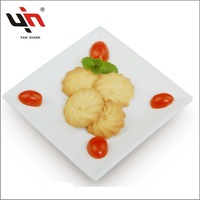Assiette carrée en céramique sans plomb, vaisselle en porcelaine de haute qualité, vaisselle de qualité alimentaire pour les marchés européens et américains