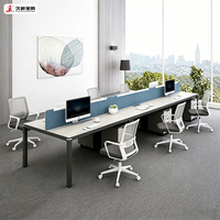 Bureau de travail modulaire personnalisé JIUSHUN, table de travail pour le personnel, cloison de bureau, bureau d'ordinateur pour le bureau