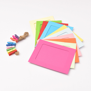 10pcs đa-màu sắc tường trang trí treo hình ảnh khung DIY giấy khung ảnh với clip và dây thừng - Product Image 5