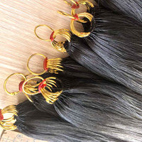 Extensiones de Cabello Humano Remy con Plumas para Trenzas, Extensiones de Cabello con Plumas para Trenzas Onduladas Estilo Boho, Puntas de Trama Crudas