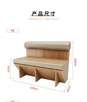 Ensemble table et chaises de restaurant modernes en similicuir crème pour salon et entrepôt