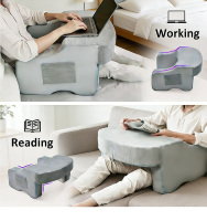 Repose-bras en mousse à mémoire de forme extra large de haute qualité pour ordinateur portable, lecture et jeux, avec poches, fabriqué en usine OEM