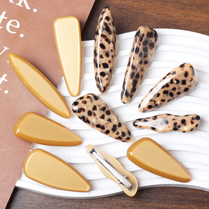 Stylish Versatile Retro Side Fringe Clip Sweet <strong>Cool</strong> Leopard Print Acetate Duckbill <strong>Hair</strong> <strong>Accessory</strong> for Parties - Product Image 1