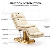 Lit de soin facial JOXIN avec matelas en mousse épaisse et cadre finition or pour mobilier de spa de luxe en gros