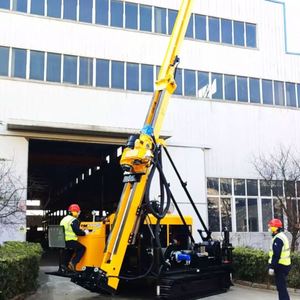 Foreuse géologique à carottage diamanté sur chenilles entièrement hydraulique, montée sur remorque à roues, portables, 100m, 120m, 150m, 180m, 200m - Product Image 6