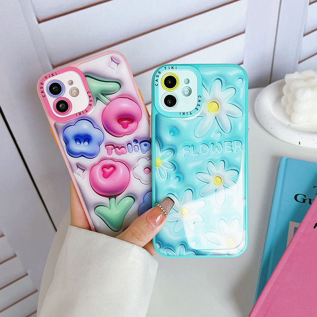 Wholesale 3D Cute Square Design Plastic Phone Case for Redmi  A3 Huawei 11 Pro Max Personalized Pink Animal Women's Stylish Case