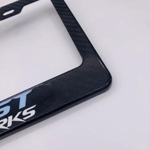 Logotipo personalizado Marco de matrícula de fibra de carbono real de lujo Tamaño estándar de EE. UU. - Product Image 4