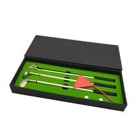 Cadeau de golf drôle Mini stylo de pratique de golf Cadeau de bureau Souvenir de golf Stylo à bille Ensemble cadeau de stylo de balle de golf
