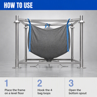 Structure de support pour Big Bag en acier galvanisé à chaud à quatre poteaux pour la manutention et le stockage de poudres en entrepôt