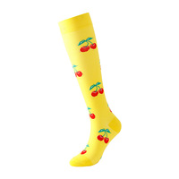 Chaussettes de Compression pour infirmières, à Compression pour les genoux, Logo personnalisé, pour chiens, chats, requin, banane, séchage rapide
