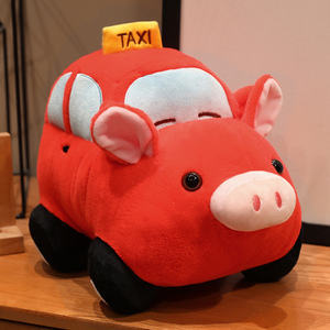 Lindos Peluches <span class=keywords><strong>de</strong></span> Cerdito Taxi en Varios Colores Brillantes Hechos <span class=keywords><strong>de</strong></span> Tela Suave, Perfectos como Regalos Creativos y Adornos Encantadores para el Hogar - Product Image 5