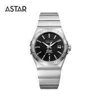 Jam Tangan Transparan Otomatis Mekanik Pria, Kualitas Tinggi Logo Safir Semua Matt 316L Padat Baja Tahan Karat