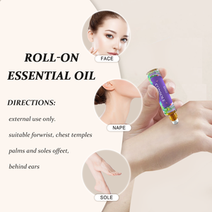 Özel etiket uçucu yağ rulo stres rahatlatıcı vücut masaj yağı, uçucu yağ toplu rulo - Product Image 6