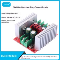 Module d'alimentation abaisseur DC-DC réglable 300W à tension/courant constants pour voiture, module de charge haute puissance LED