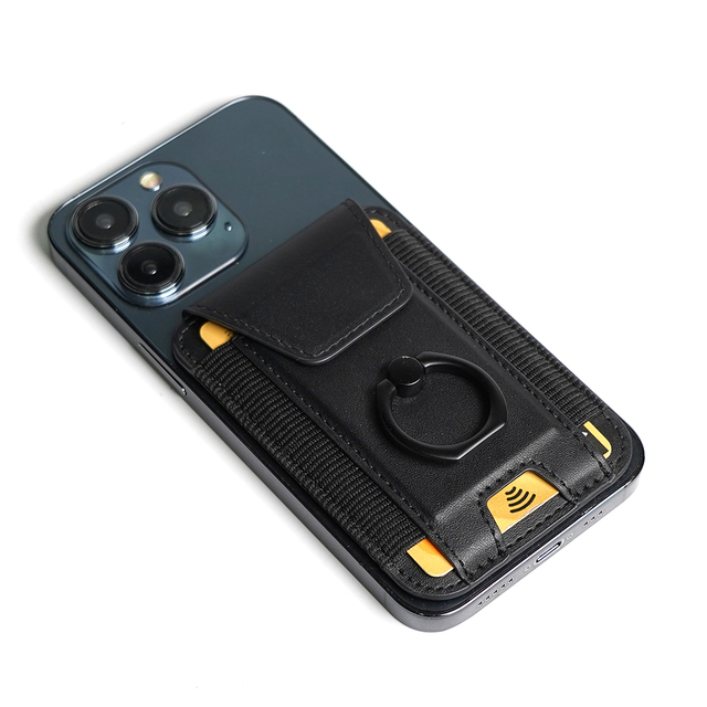 3-in-1 Magnetic Phone Card Holder with Grip, Compatible with MagSafe Wallet and Phone Stand, Magnet Phone Wallet with Phone Ring