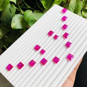 Corindón Rosa Rubí Cojín Forma Corte Piedra preciosa suelta 20 piezas para la fabricación de joyas - Product Image 1