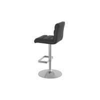 Tabouret de bar blanc pour la maison, gain de place, utilisation polyvalente, pivotant à 360°, en cuir PU, dossier ergonomique, hauteur réglable