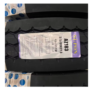 Neumáticos Nuevos para Camiones Pesados TBR NI-PON 315/80R22.5 AT183 Radiales de Caucho Natural con Drenaje de Primera Clase - Product Image 1