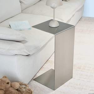 <span class=keywords><strong>Tavolino</strong></span> da Caffè in Acciaio Inox dal Design Moderno, <span class=keywords><strong>Tavolino</strong></span> Laterale a Forma di C per Divano, Arredamento per Soggiorno - Product Image 3