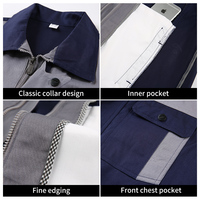 Combinaisons de travail personnalisées 100% coton, veste et pantalon de protection de sécurité à manches longues, respirantes, unisexes, pour les travailleurs du bâtiment