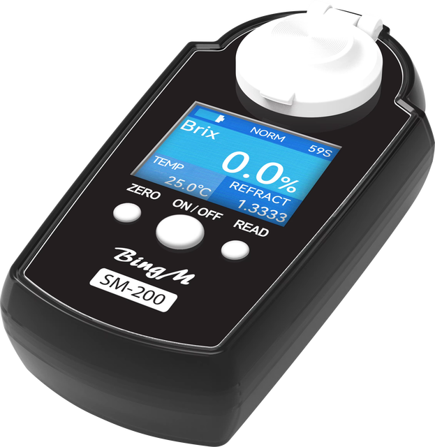 Portable Brix Automatic Digital Handheld Refractometer 0-58% Sugar Range 0.2% Accuracy Life Waterproof Color LCD 1-Year