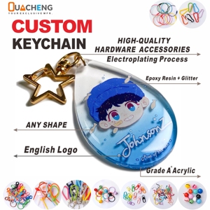 Tùy chỉnh Acetate Acrylic Keychain-Hai mặt UV in phong cách trong suốt, anime Quà Tặng nhà máy bán buôn - Product Image 2