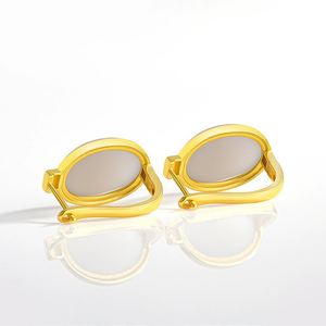 Natural and Hetian jade purple ear <b>stud</b> earrings, S925 <b>silver</b> inlaid earrings, high-end and elegant jade jewelry for ears - Product Image 2