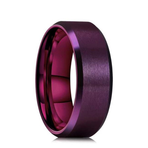 Anillo de tungsteno clásico de 8 mm en <span class=keywords><strong>6</strong></span> colores para hombre, anillo de acero inoxidable cepillado para mujer, alianza de boda, accesorios de joyería para parejas - Product Image 6