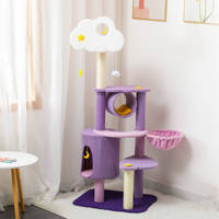 Arbre à chat ShengAnXin Toy-4 avec lit, griffoir, plateforme de saut spacieuse en sisal, essentiels pour la villa de chat