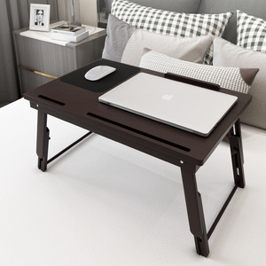 Zhuyijia bed table, computer <b>desk</b>, folding laptop table, <b>solid</b> <b>wood</b> telescopic bamboo student and children's study table, - Product Image 4