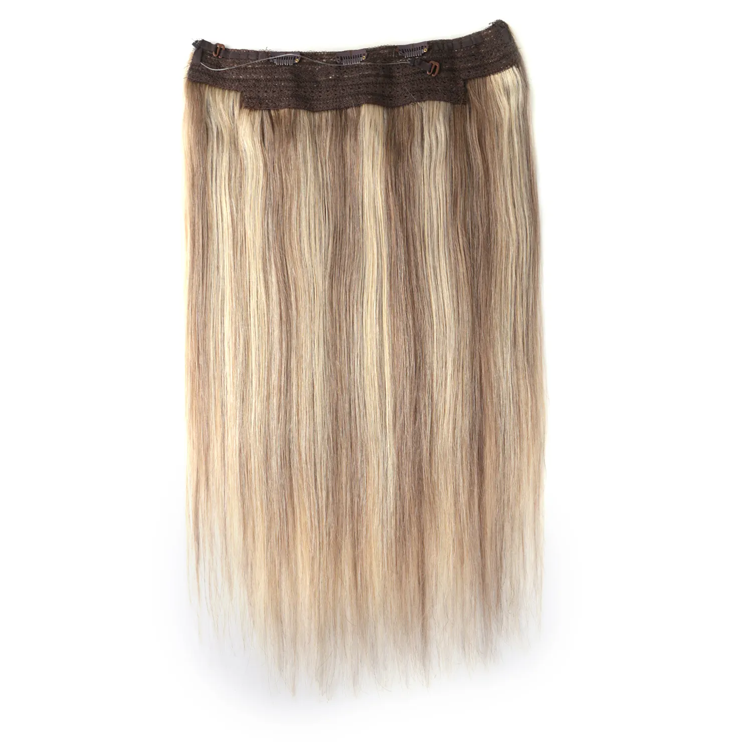 100% Halo Hair Mix Color Real Hair Extensions for Seamless Blending Instantly Add Volume & Length for Women