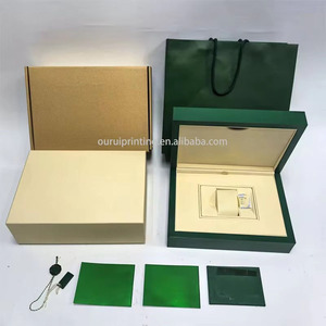 Ensemble complet de boîtes à montres en gros, boîte rigide élégante de couleur verte avec tous les accessoires de présentation - Product Image 1