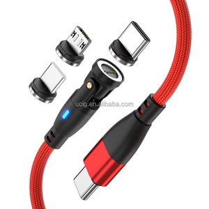 Cavo magnetico USB-C 9pin 100W | Testa di rotazione 540 3 in 1 tipo C 5A cavo di ricarica rapida per telefono 3.3ft 5.9ft - Product Image 1