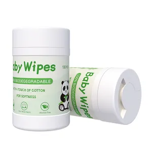 OEM ODM barrette Paper Packaging antibatterico sensibile 100% Bamboo baby Wet Wipes pulizia eco hand wet baby wipes