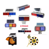 Clignotant LED solaire Flash Flèche de trafic Voyant d'avertissement