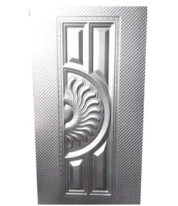 Placa de puerta de acero laminado en frío, placa de piel de puerta de metal de nuevo diseño