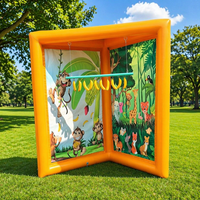 Jeu de Carnaval Gonflable en PVC Attrape-Perroquet avec Banane 2,4x2,7m – Installation Facile pour l'Entraînement de la Coordination Oeil-Main et de la Rapidité de Réaction