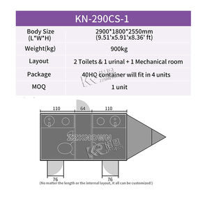 Nouvelle Conception de Caravane Mobile avec 8 Salles de Bain, Cabine Standard, Toilettes Portables, Conforme ADA, Remorque Sanitaire - Product Image 6