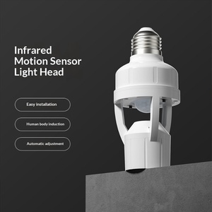 Capteur de mouvement infrarouge, support de lampe E27, détection du corps humain, base d'ampoule, installation facile - Product Image 1