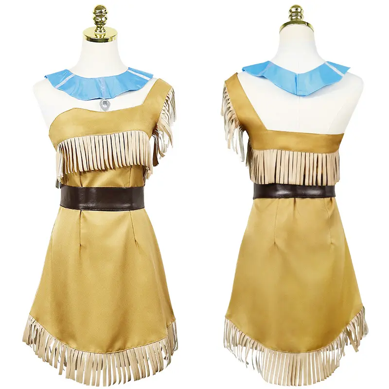 ネイティブアメリカンガールズビューティーインディアンプリンセスコスプレハロウィン衣装ドレス大人の女性ギフトポカホンタスコスチューム
