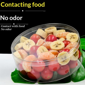Caja de plástico transparente redonda sin olor de calidad alimentaria, caja redonda grande de 1000ML para ensalada de frutas, galletas, alimentos secos, embalaje de regalo - Product Image 2