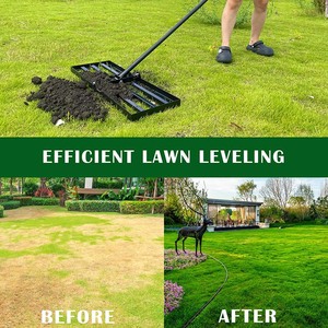 JH-Mech Niveleur <span class=keywords><strong>de</strong></span> pelouse avec plaque <span class=keywords><strong>de</strong></span> mise à la terre 30 "x 10" Outil <span class=keywords><strong>de</strong></span> niveau à long manche réglable <span class=keywords><strong>de</strong></span> 78 "pour <span class=keywords><strong>râteau</strong></span> <span class=keywords><strong>de</strong></span> nivellement <span class=keywords><strong>de</strong></span> pelouse en acier au carbone - Product Image 5