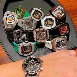 2025 Best-selling High Quality Transparent Ceramic <b>Case</b> Orange Rubber Strap Luxury Mechanical <b>Watch</b> with Sapphire Crystal Dial - Product Image 5