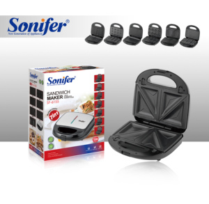 Sonifer SF-6155 Wholesale Home <strong>Mini</strong> <strong>Electric</strong> Detachable Plates Walnut Triangle Sandwich <strong>Pancake</strong> Fish Shape Waffle <strong>Maker</strong> 7 in 1 - Product Image 3