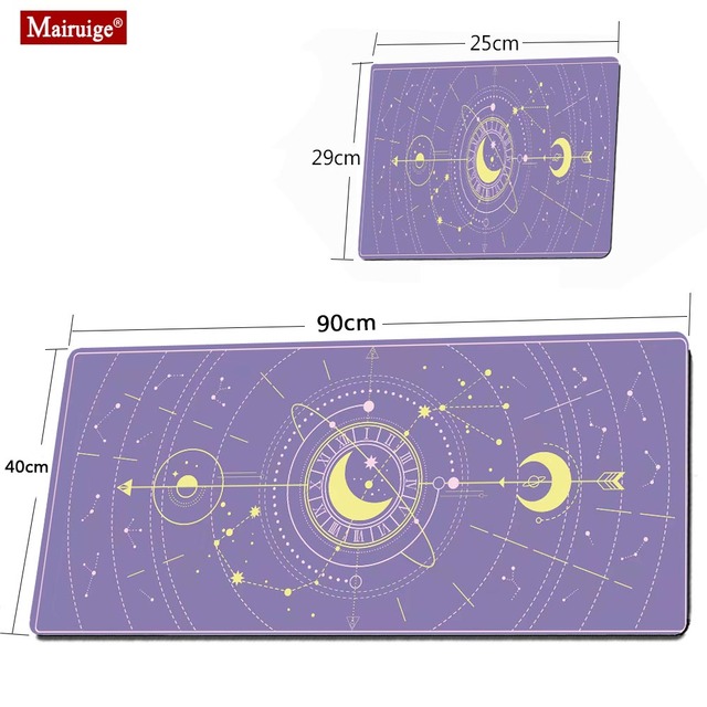 For Moon Star XXL Rubber Durable Waterproof Nonslip Gaming Mouse Pad for Laptop Desk Use