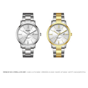 นาฬิกาควอตซ์คริสตัลแซฟไฟร์หรูหราสำหรับผู้ชายโลโก้ออกแบบได้ตามต้องการหน้าปัดสเตนเลส304กันน้ำเรืองแสงเคลื่อนไหวแบบญี่ปุ่น - Product Image 3