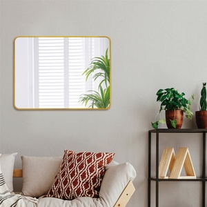 Best Selling Decorative Rectangle Wall Mirror Modern All Sizes Colors Wholesale <b>Cheap</b> Aluminum Glass <b>Framed</b> Metal Rectangle Wall - Product Image 5
